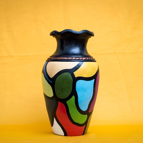 Gold on Clay ColorPatch Vase